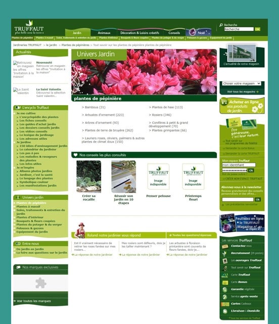 Création du site internet Truffaut.com Création du site internet Truffaut.com