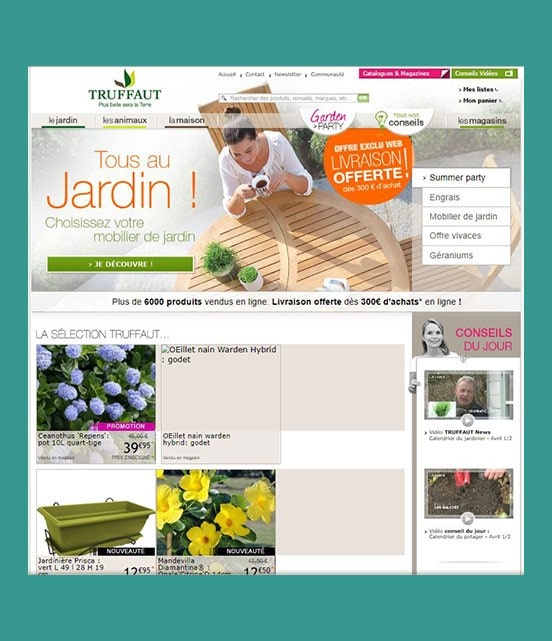 Le site Truffaut.com se dote d'une boutique en ligne Le site Truffaut.com se dote d'une boutique en ligne